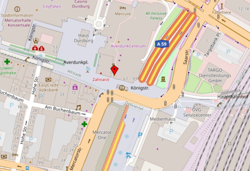 Anfahrt Untere Fischereibehörde Duisburg
